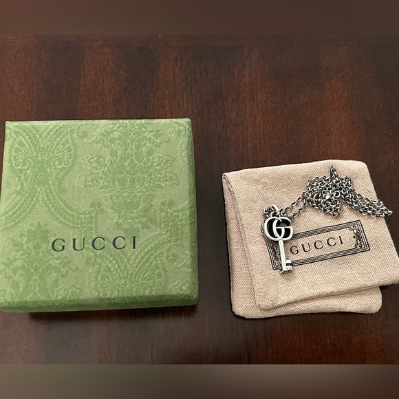 Gucci Double G Key Necklace Sterling Silver - Picture 1 of 6